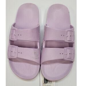 Freedom Moses Two Band Slide Purple Men Unisex Casual Sandals Slippers Size 6